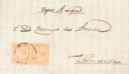 DEPENDENCIAS POSTALES ESPAÑOLAS. Cuba. SOBRE Ant.17F(2) 1869. 20 Cts Naranja, Dos Sellos FALSO POSTAL TIPO UNICO. - Sonstige & Ohne Zuordnung