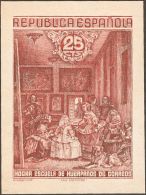 BENEFICENCIA. (*) 31P 25 Cts Carmín Vinoso. PRUEBA DE PUNZON. MAGNIFICA Y RARA. (Gálvez HC26) - Altri & Non Classificati