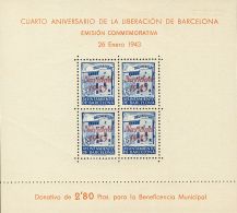 AYUNTAMIENTO DE BARCELONA. ** MNH 53/54 Hojas Bloque. MAGNIFICAS. (Edifil 2017: 96€) - Barcelona