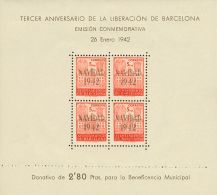 AYUNTAMIENTO DE BARCELONA. ** MNH 40/41 Hojas Bloque. MAGNIFICAS. (Edifil 2017: 145€) - Barcelona