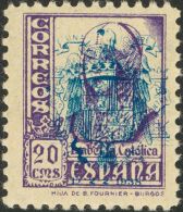 EMISIONES LOCALES PATRIOTICAS. Sevilla. ** MNH 101A 20 Cts Violeta. VALOR COMPLEMENTARIO. MAGNIFICO. (Edifil 2011: +37&e - Nationalist Issues