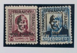 EMISIONES LOCALES PATRIOTICAS. Cáceres. ** MNH NE1/2 25 Cts Carmín Y 40 Cts Azul. NO EMITIDOS. MAGNIFICOS - Emissioni Nazionaliste