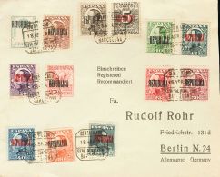 EMISIONES LOCALES REPUBLICANAS. Barcelona. SOBRE 5/17 1931. Serie Completa. Carta Filatélica Certificada De BARCE - Emissions Républicaines
