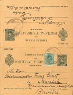 ENTEROS POSTALES. SOBRE EP44, 268 1910. 5 Cts Verde Azul Sobre Tarjeta Entero Postal De Ida Y Vuelta, La Ida Con Franque - Other & Unclassified