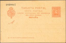 ENTEROS POSTALES. (*) EP42 10 Cts Naranja Sobre Tarjeta Entero Postal. MAGNIFICA. (Edifil 2017: 128€) - Other & Unclassified