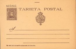 ENTEROS POSTALES. (*) EP37 10 Cts Castaño Sobre Tarjeta Entero Postal. MAGNIFICA. (Edifil 2017: 40€) - Other & Unclassified