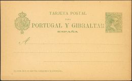 ENTEROS POSTALES. (*) EP34 5 Cts Verde Sobre Tarjeta Entero Postal. MAGNIFICA. (Edifil 2017: 19€) - Otros & Sin Clasificación