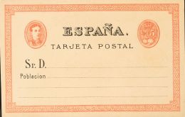 ENTEROS POSTALES. (*) NE2 5 Cts Naranja Y Negro Sobre Tarjeta Entero Postal NO EMITIDA. MAGNIFICA. (Edifil 2017: 61&euro - Other & Unclassified
