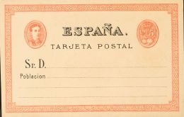 ENTEROS POSTALES. (*) NE2 5 Cts Naranja Y Negro Sobre Tarjeta Entero Postal NO EMITIDA. MAGNIFICA. (Edifil 2017: 61&euro - Otros & Sin Clasificación