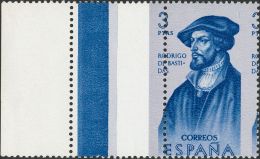 2º CENTENARIO. ** MNH 1380dh 3 Pts Azul, Borde De Hoja. Variedad DENTADO DESPLAZADO. MAGNIFICO Y ESPECTACULAR, ESPE - Other & Unclassified