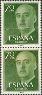 2º CENTENARIO. ** MNH 1151x(2) 70 Cts Verde, Pareja Vertical. Variedad EMPALME DE PAPEL. MAGNIFICO Y RARO. (Edifil - Other & Unclassified