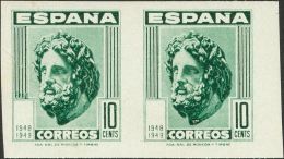 ESTADO ESPAÑOL. Emisiones Diversas Del Estado Español. ** MNH 1041eps(2) 10 Cts Verde, Pareja. Variedad SI - Autres & Non Classés