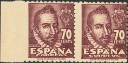 ESTADO ESPAÑOL. Emisiones Diversas Del Estado Español. ** MNH 1036, 1036smi 70 Cts Violeta, Pareja. Un Sel - Sonstige & Ohne Zuordnung