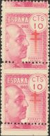 ESTADO ESPAÑOL. Protuberculosos. ** MNH 939dh(2) 10 Cts Rosa, Pareja. Variedad DENTADO HORIZONTAL DESPLAZADO. MAG - Autres & Non Classés