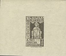 ESTADO ESPAÑOL. Año Santo. * MH 833P 15 Cts Negro. PRUEBA DE COLOR, Márgenes Grandes. MAGNIFICA Y R - Sonstige & Ohne Zuordnung
