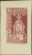 ESTADO ESPAÑOL. Año Santo. * MH 833P 15 Cts Castaño Rojo. ENSAYO DE COLOR. MAGNIFICA Y MUY RARA. - Autres & Non Classés