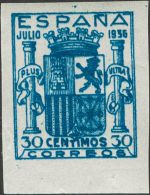 ESTADO ESPAÑOL. Escudo De España. ** MNH NE56/57 Serie Completa, Borde De Hoja Inferior. MAGNIFICA. (Edifi - Other & Unclassified