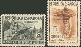 II REPUBLICA. Milicias. * MH 792/00 Serie Completa. Excelentes Centrajes. MAGNIFICA. (Edifil 2017: 725€) - Autres & Non Classés