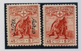 II REPUBLICA. Cruz Roja. ** MNH 767/68 Conjunto De Sellos De La Cruz Roja Con Y Sin Sobrecarga. MAGNIFICO. (Edifil 2017: - Autres & Non Classés