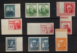 II REPUBLICA. Personajes. ** MNH 732/40s Serie Completa, Nueve Valores. SIN DENTAR. MAGNIFICA. (Edifil 2017: 265€) - Andere & Zonder Classificatie