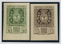 II REPUBLICA. Exposición De Madrid. ** MNH 727/28 Serie Completa. MAGNIFICA. (Edifil 2017: 190€) - Autres & Non Classés