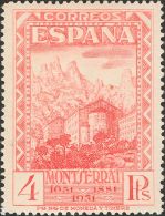 II REPUBLICA. Montserrat. * MH 647P 4 Pts Rosa. ENSAYO DE PLANCHA, Dentado. MAGNIFICO Y RARO. (Gálvez 2973) - Other & Unclassified