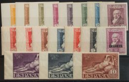 SIGLO XX. Goya. ** MNH 499/16s Serie Completa, Borde De Hoja. SIN DENTAR. MAGNIFICA Y RARA. (Edifil 2017: 480€) - Andere & Zonder Classificatie