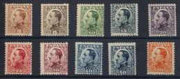 SIGLO XX. Alfonso XIII. Vaquer De Perfil. ** MNH 490/98 Serie Completa, Diez Valores. MAGNIFICA. (Edifil 2017: 385€ - Andere & Zonder Classificatie