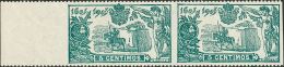 SIGLO XX. Centenario De "El Quijote". ** MNH 257sv(2) 5 Cts Verde, Pareja (NºA005,063 No Mencionada En El Cat&aacut - Andere & Zonder Classificatie