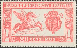 SIGLO XX. Urgente. ** MNH 256 20 Cts Rosa. MAGNIFICO. (Edifil 2017: 140€) - Otros & Sin Clasificación