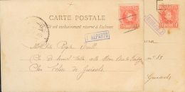 SIGLO XX. Alfonso XIII. Cadete. SOBRE 243(2) 1908. Dos Tarjetas Postales Circuladas Con El 10 Cts Rojo Y Dirigidas A SAN - Autres & Non Classés