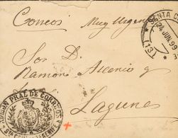 ALFONSO XIII. Alfonso XIII. Pelón. SOBRE 1899. SANTA CRUZ DE TENERIFE A LA LAGUNA. Marca De Franquicia ADMON PRAL - Altri & Non Classificati