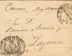 ALFONSO XIII. Alfonso XIII. Pelón. SOBRE 1899. SANTA CRUZ DE TENERIFE A LA LAGUNA. Marca De Franquicia ADMON PRAL - Other & Unclassified