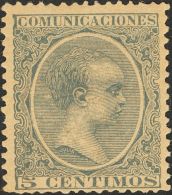 ALFONSO XIII. Alfonso XIII. Pelón. ** MNH 213 5 Cts Verde. MAGNIFICO. (Edifil 2017: 144€) - Altri & Non Classificati