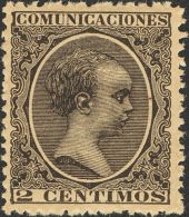 ALFONSO XII. Alfonso XII. 1 De Enero De 1882. ** MNH 214 2 Cts Negro. MAGNIFICO. (Edifil 2017: 42€) - Autres & Non Classés