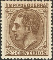 ALFONSO XII. Alfonso XII. 1 De Mayo De 1879. * MH NE7 25 Cts Castaño. NO EMITIDO. MAGNIFICO. (Edifil 2017: +48&eu - Altri & Non Classificati