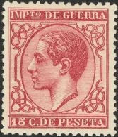 ALFONSO XII. Alfonso XII. 1 De Septiembre De 1877. Impuesto De Guerra. ** MNH 188 15 Cts Carmín. Excepcional Colo - Altri & Non Classificati