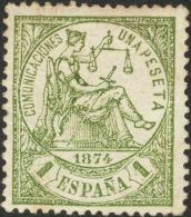 I REPUBLICA. Alegoría De La Justicia. * MH 150 1 Pts Verde. Excepcional Color. MAGNIFICO. (Edifil 2017: 135€ - Other & Unclassified