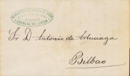 I REPUBLICA. Alegoría De España. SOBRE 1873. BAYONA (FRANCIA) A BILBAO. Marca NAVEGACION POR BUQUES DE VAP - Other & Unclassified