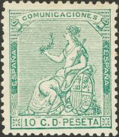 I REPUBLICA. Alegoría De España. * MH 133 10 Cts Verde. Excelente Color Y Centraje. PIEZA DE LUJO. - Autres & Non Classés