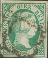 ISABEL II. Isabel II. 1 De Enero De 1851. º 11 10 Reales Verde. MAGNIFICO. Cert. COMEX. (Edifil 2017: 720€) - Autres & Non Classés