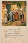 CPA Pauli EBNER Enfants Type Bouret écrite éditeur BD Ou 8D Entrelacés Numéro 1321 - Ebner, Pauli