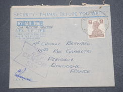 GRANDE - BRETAGNE / INDE - Aérogramme Militaire Pour La France Avec Contrôle Postal RAF - L 7686 - 1936-47 King George VI