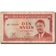 Billet, Guinea, 10 Sylis, 1980, 1980, KM:23a, TB - Guinee