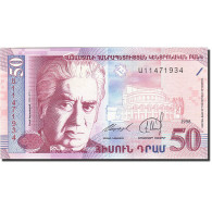 Billet, Armenia, 50 Dram, 1998-1999, 1998, KM:41, NEUF - Armenië