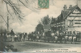 78 -  Le Perray En Yvelines - Le Perray - Les Equipages Sortant De La Croix Saint Jacques Un Jour De Chasse - Le Perray En Yvelines