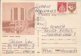60487- SOVATA SPA TOWN, BRADET HOTEL, TOURISM, POSTCARD STATIONERY, 1990, ROMANIA - Hotel- & Gaststättengewerbe