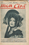 Revue " Mon Ciné "no 41 Du 30 Novembre 1922 Suzanne Bianchetti  Yvette Andreyor  Envoi 1,50 - 1900 - 1949