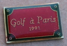 GOLF A PARIS 1991 - PLAQUE DE RUE - FRANCE -    (15) - Golf