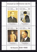 Northern Cyprus 1988 Ataturk M/s ** Mnh (35746A) - Covers & Documents